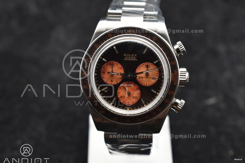 Daytona SS Dial Orange on SS A7750 Best Bracelet Edition Black ADGF 0306